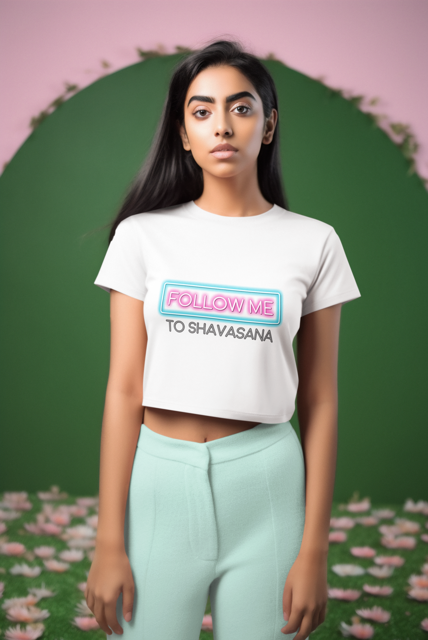 Ladies Cropped T-Shirt, Follow me