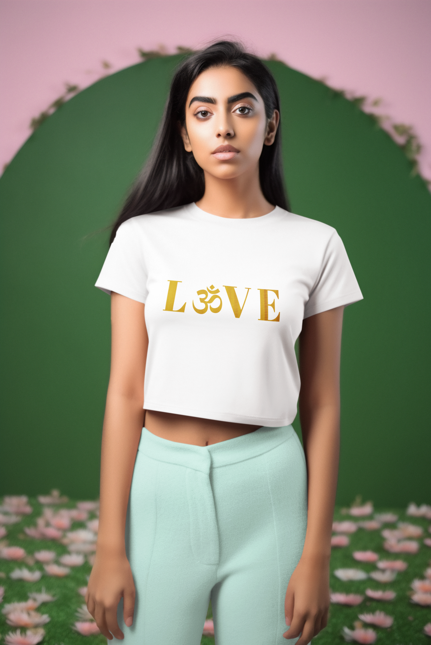Ladies Cropped T-Shirt, Love