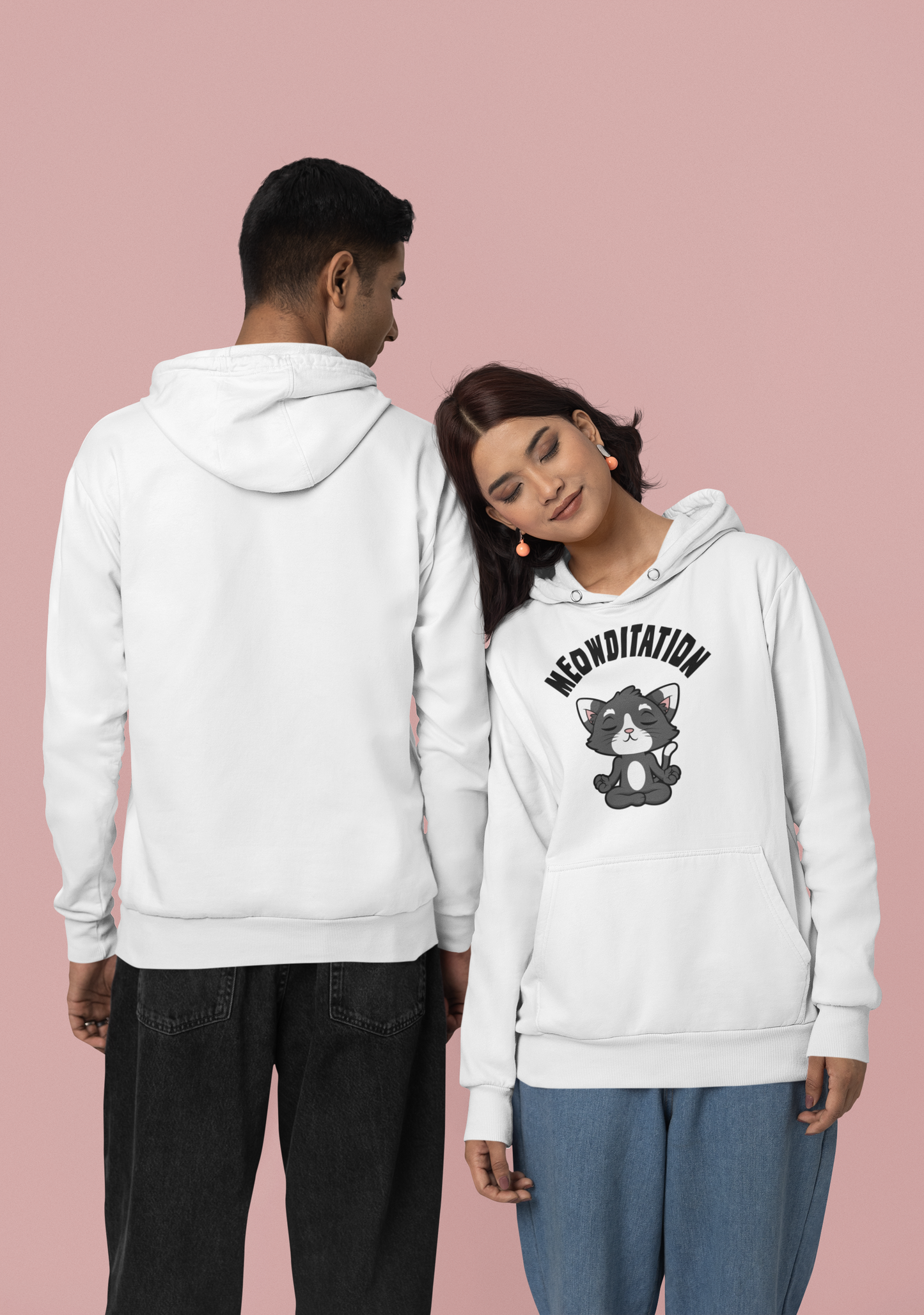 HigherBlanks Premium Hoodie, Meowditation