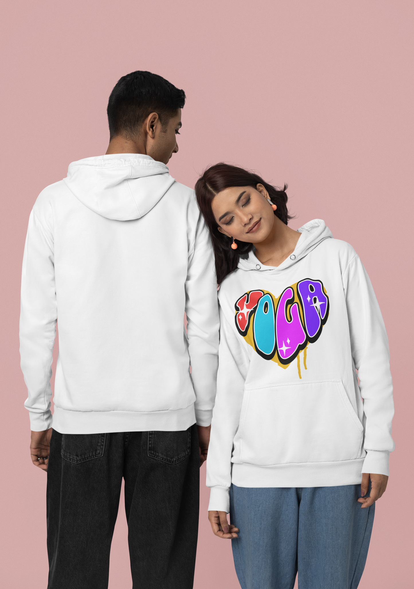 HigherBlanks Premium Hoodie, Yoga Heart