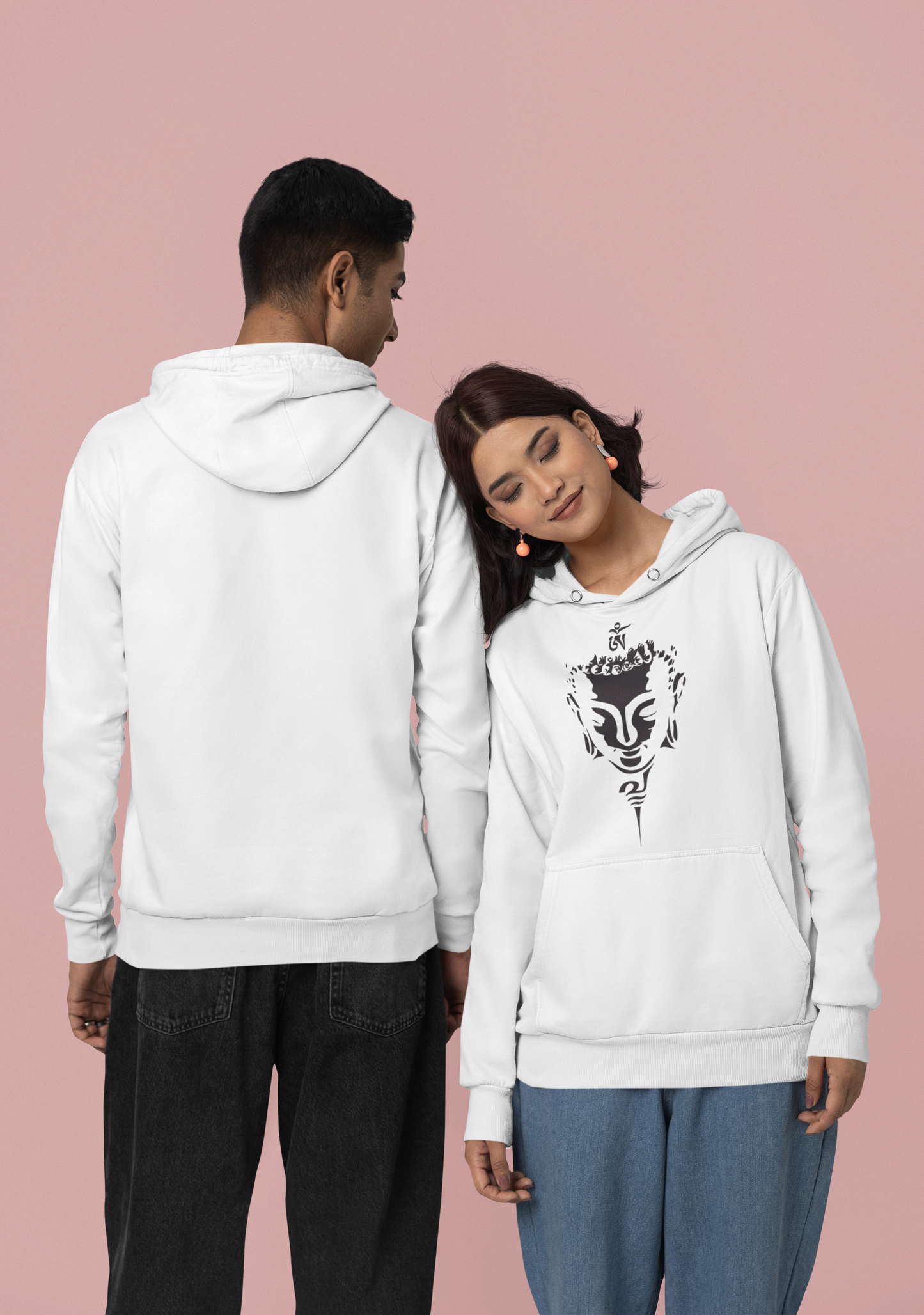 HigherBlanks Premium Hoodie, Buddhakopf
