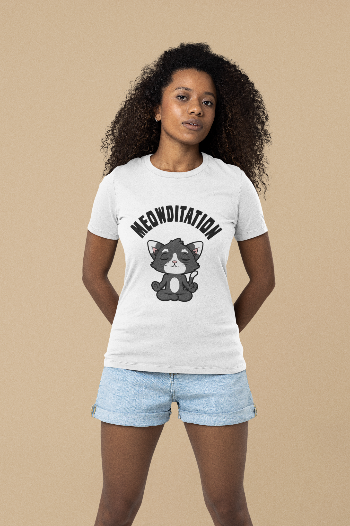 Premium Bio Shirt Women, Meowditation
